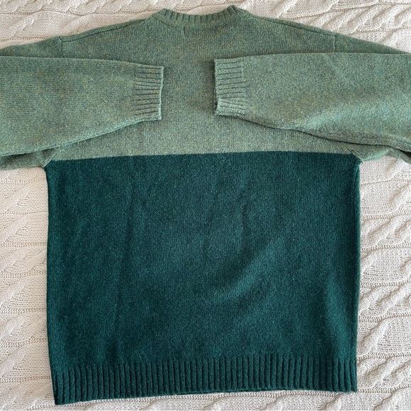 VTG Old Navy Wool Knit Forest Green Sweater, Size L - Picture 5 of 9